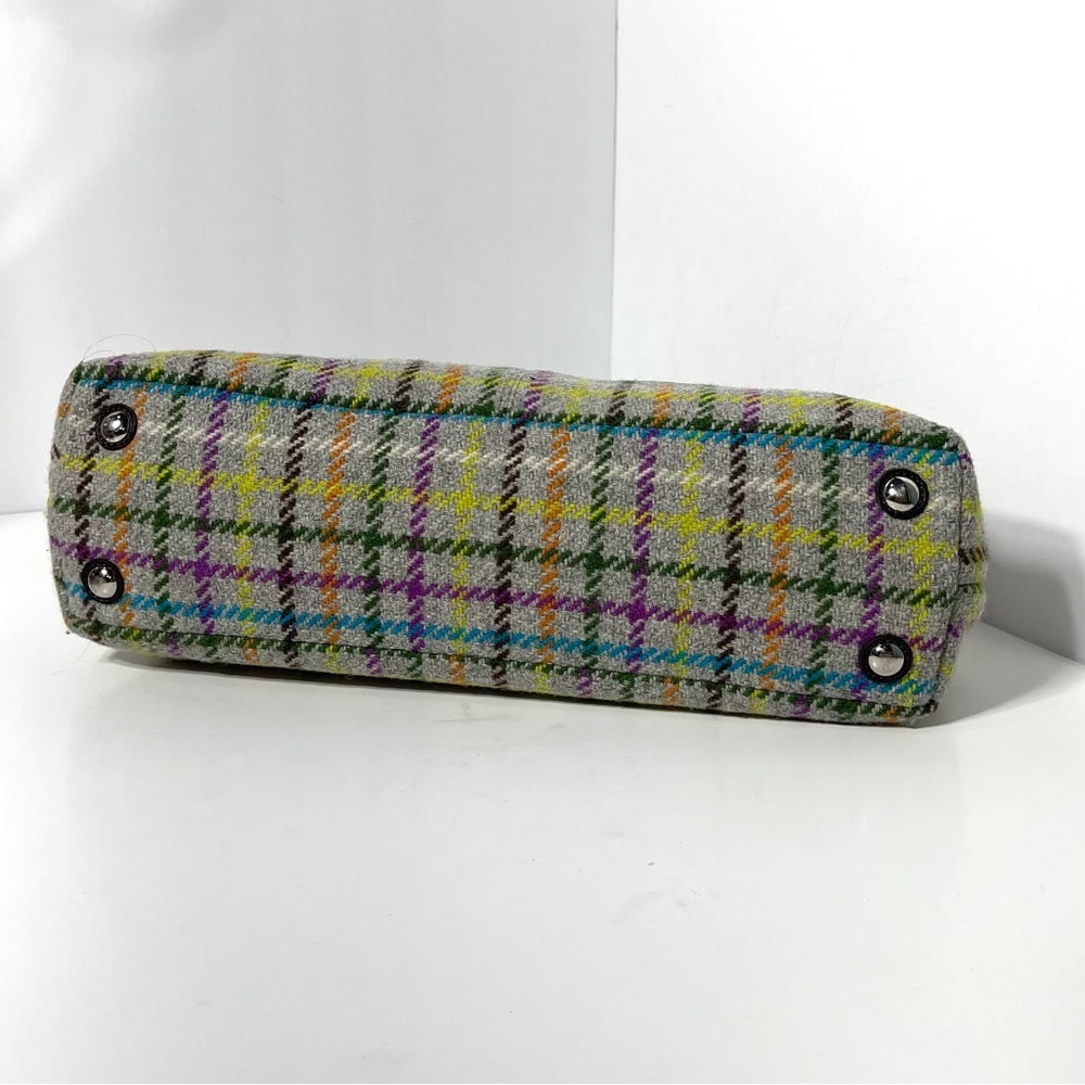 Coach Penelope Tattersall Colorful Plaid Wool Shoulder Bag Purse - Picture 8 of 16